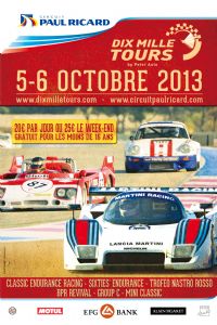 Dix mille tours, compétition automobile. Du 5 au 6 octobre 2013 au Castellet. Var. 